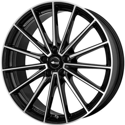 Brock B43 Schwarz Front-Poliert R19 8J 5x112 ET43 - nuotrauka 1