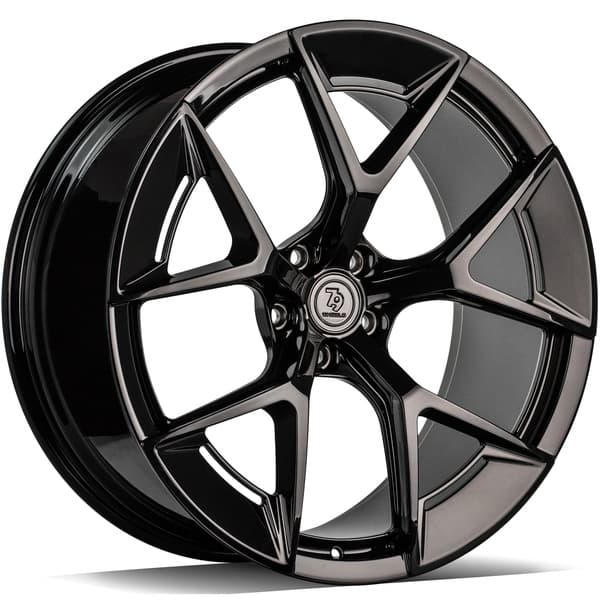 seventy9 MF.18 Black Glossy R21 9.5J 5x112 ET25 - nuotrauka 1