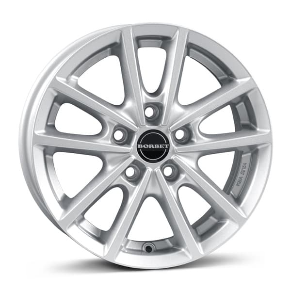 Borbet W Crystal silver R15 6J 5x112 ET43 - nuotrauka 1