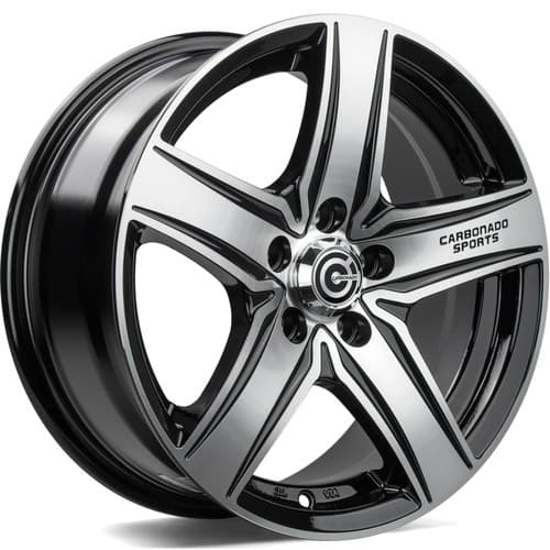 Carbonado GTR Sports 1 Black Front Polished R16 7J 5x118 ET40 - nuotrauka 1