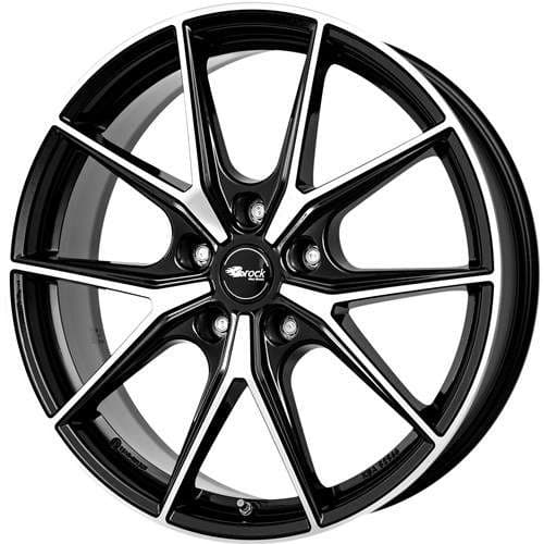Brock B40 Schwarz Front-Poliert R19 8J 5x112 ET32.5 - nuotrauka 1