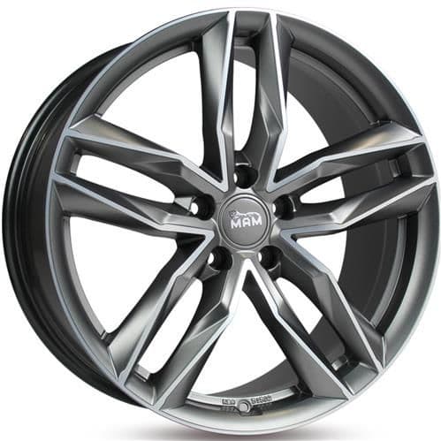 MAM RS3 Matt palladium front polish R18 8J 5x112 ET30 - nuotrauka 1