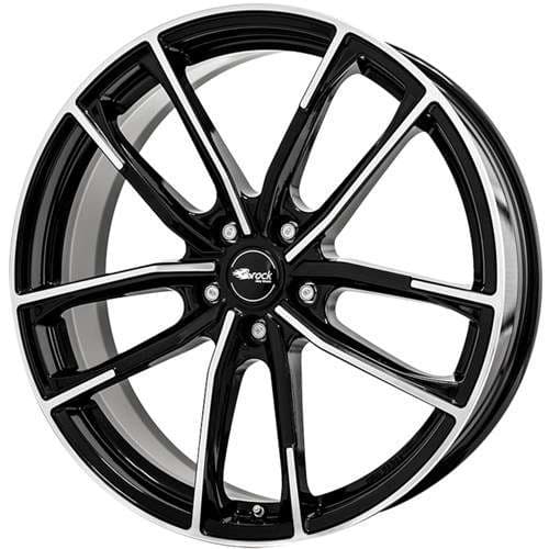 Brock B38 Schwarz Front-Poliert R19 8J 5x112 ET40 - nuotrauka 1