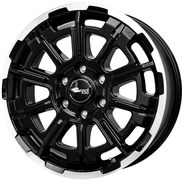 Brock B45 Schwarz Front-Poliert R20 8J 5x120 ET52 - nuotrauka 1