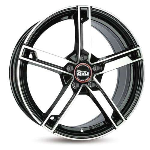 MAM W4 Black Front Polish R17 7J 4x108 ET20 - nuotrauka 1