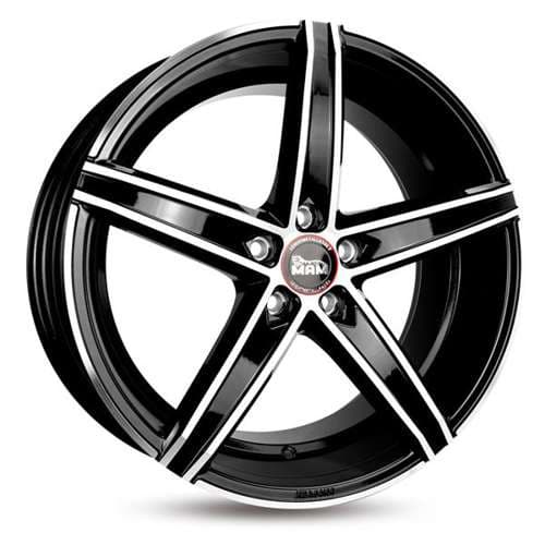 MAM OX-18 Black Front Polished R19 8.5J 5x108 ET45 - nuotrauka 1
